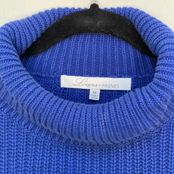 Lovers + friends blue knit turtleneck sweater size medium - Picture 3 of 5